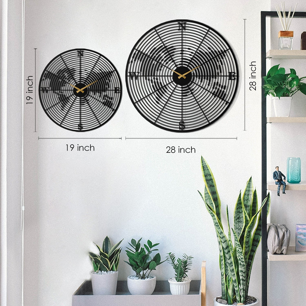 Coordinate Metal Wall Clock - APS018
