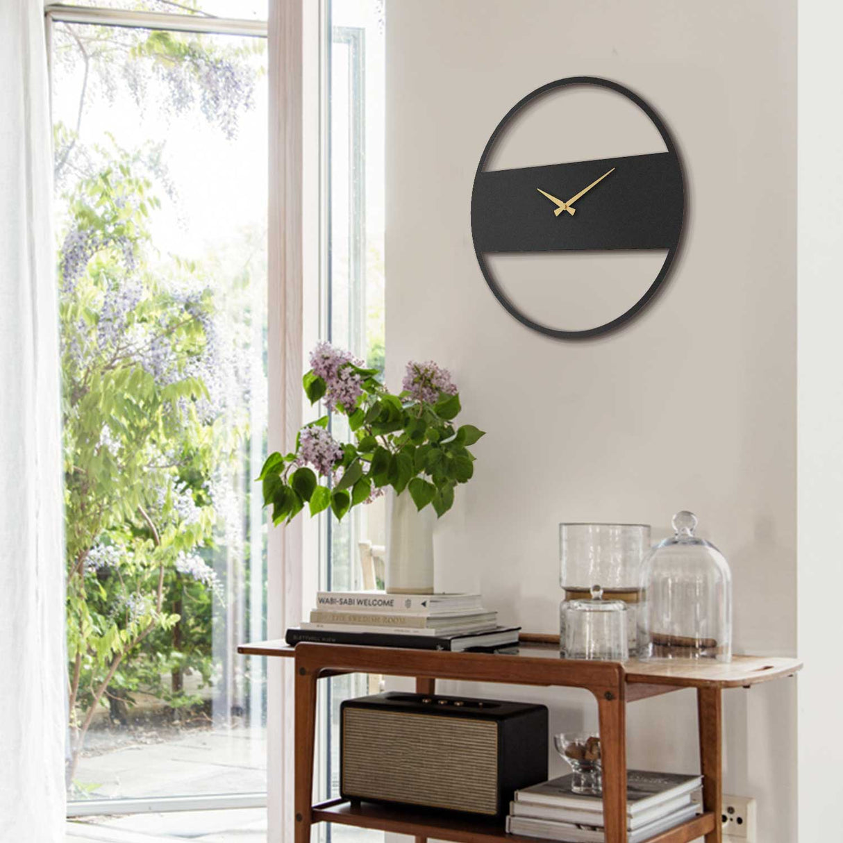 Stripe Metal Wall Clock - APS103