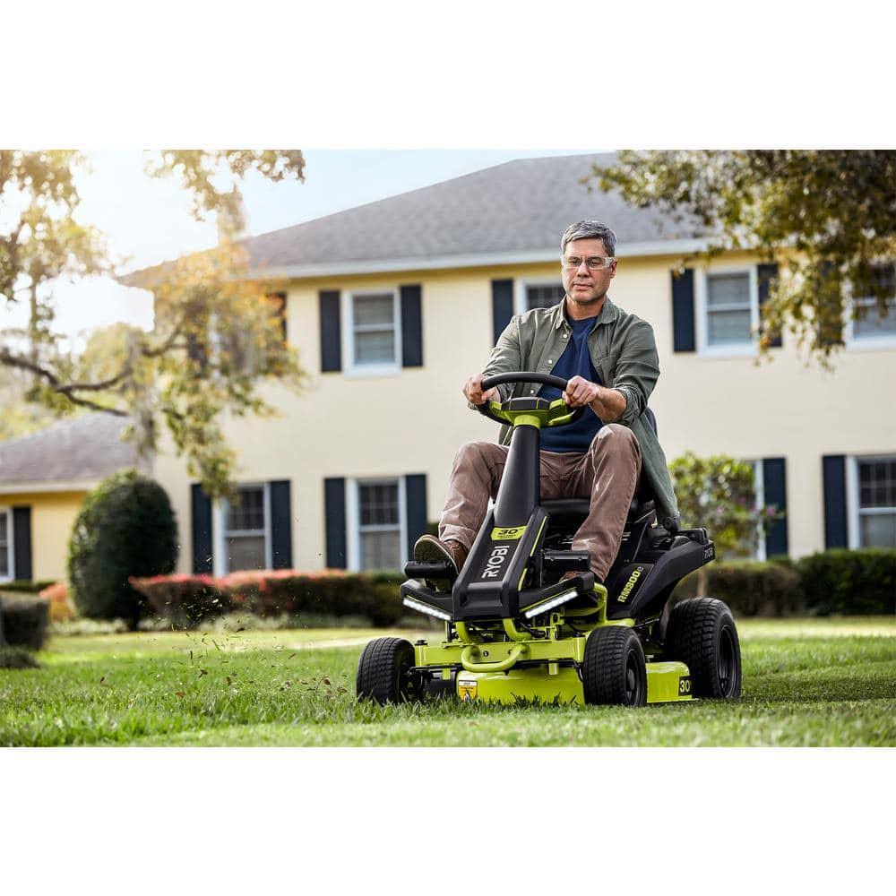 Ryobi 30 in. 48-Volt Brushless Electric Riding Mower - Mow Your Lawn Effortlessly with Zero Emissions