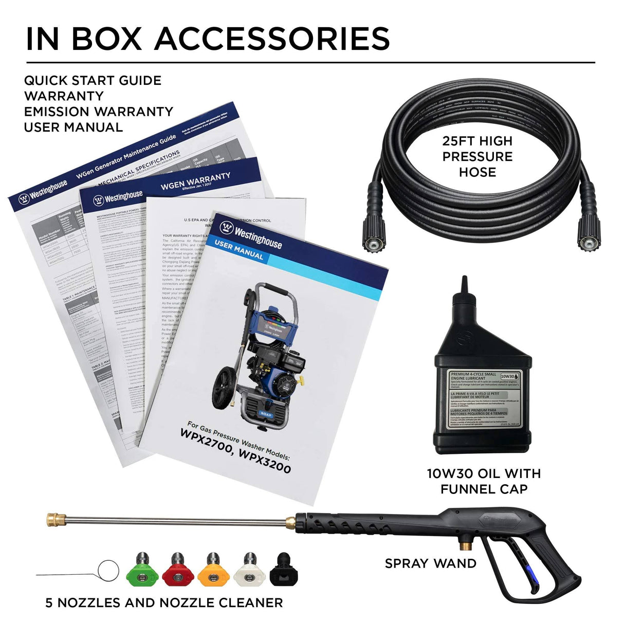 Westinghouse Pressure Washer GAS Cold Water 3200 PSI 2.5 GPM WPX3200
