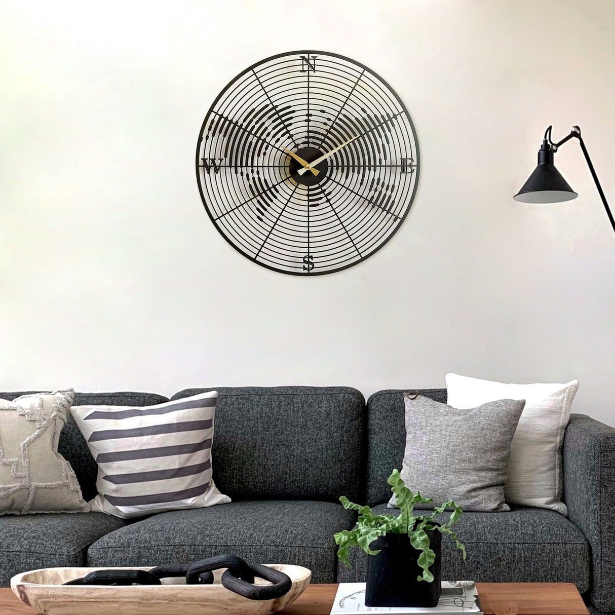 Coordinate Metal Wall Clock - APS018