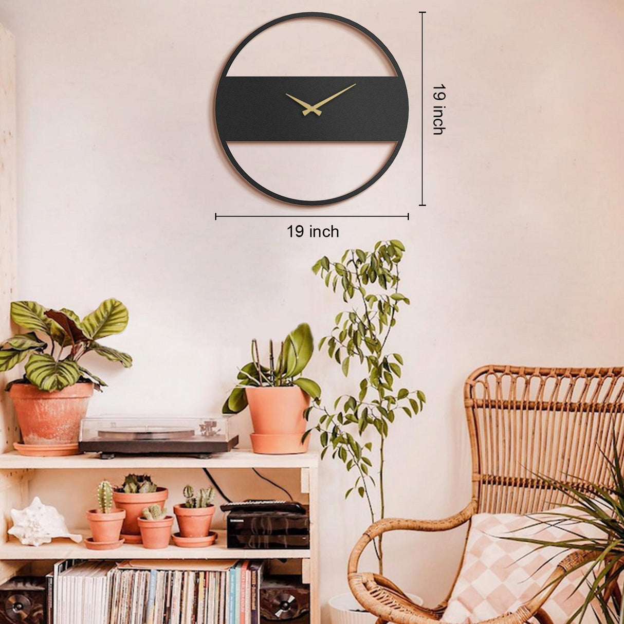 Stripe Metal Wall Clock - APS103