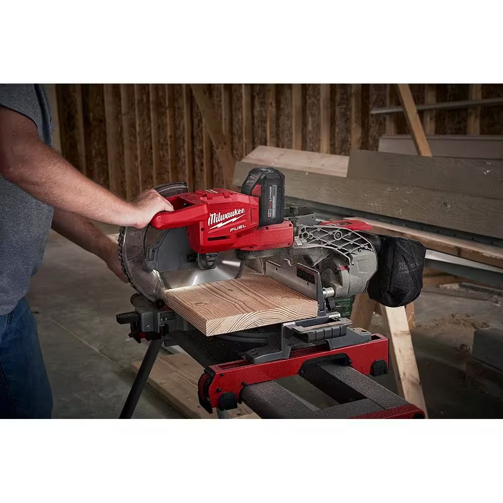 M18 FUEL 18V 10 In. Lithium-Ion Brushless Cordless Dual Bevel Sliding Compound Miter Saw Kit W/(2) 8.0 Ah Batteries