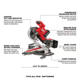 M18 FUEL 18V 10 In. Lithium-Ion Brushless Cordless Dual Bevel Sliding Compound Miter Saw Kit W/(2) 8.0 Ah Batteries