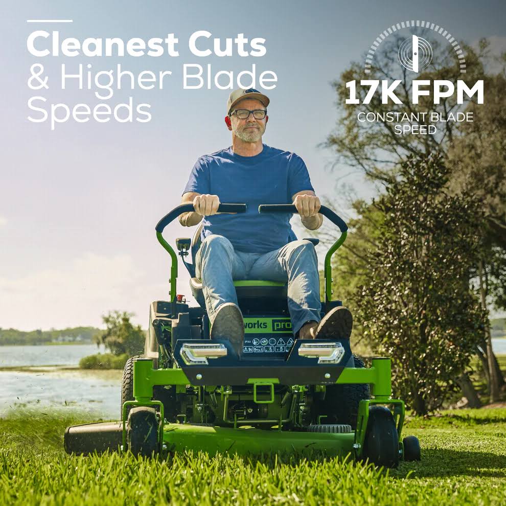 60V 42” Electric CrossoverZ Zero Turn Mower with (6) 8 Ah Batteries and (3) Dual Port Turbo Chargers 7409302