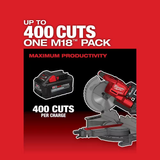 M18 FUEL 18V 10 In. Lithium-Ion Brushless Cordless Dual Bevel Sliding Compound Miter Saw Kit W/(2) 8.0 Ah Batteries