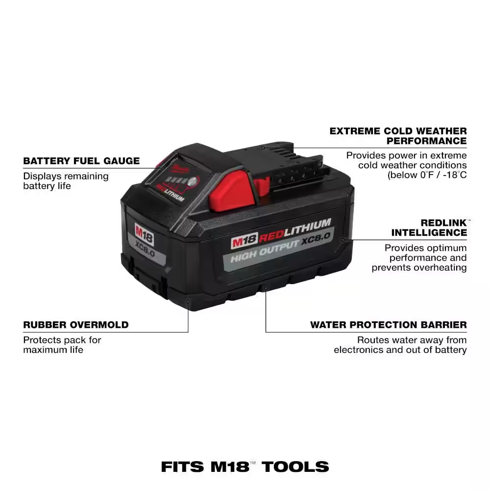 M18 FUEL 18V 10 In. Lithium-Ion Brushless Cordless Dual Bevel Sliding Compound Miter Saw Kit W/(2) 8.0 Ah Batteries